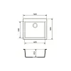 حوض المطبخ + الخلاط Adamant Univer, Black (4824296106603)