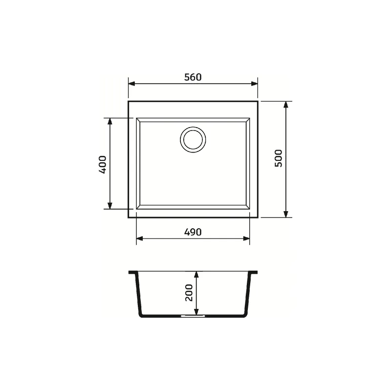 حوض المطبخ + الخلاط Adamant Univer, Black (4824296106603)