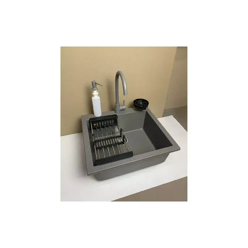 حوض المطبخ + الخلاط Adamant Univer, Grey (4824296106604)