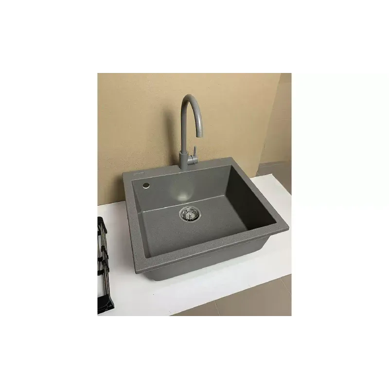 حوض المطبخ + الخلاط Adamant Univer, Grey (4824296106604)