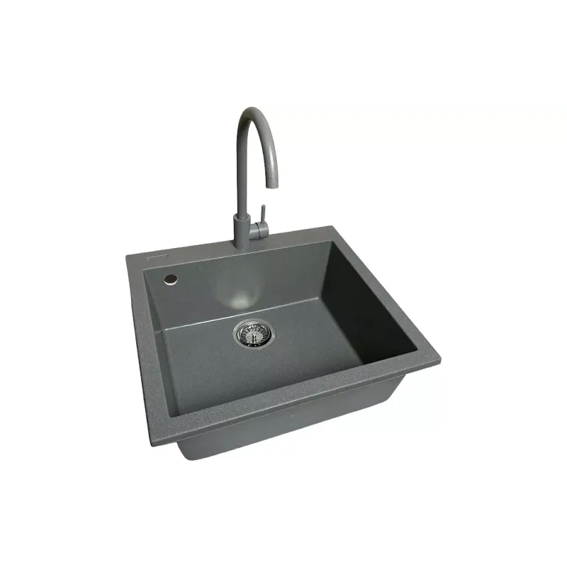 حوض المطبخ + الخلاط Adamant Univer, Grey (4824296106604)
