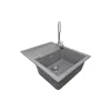 Кухонна мийка + змішувач Adamant Anila (182496910304), врізна, Grey