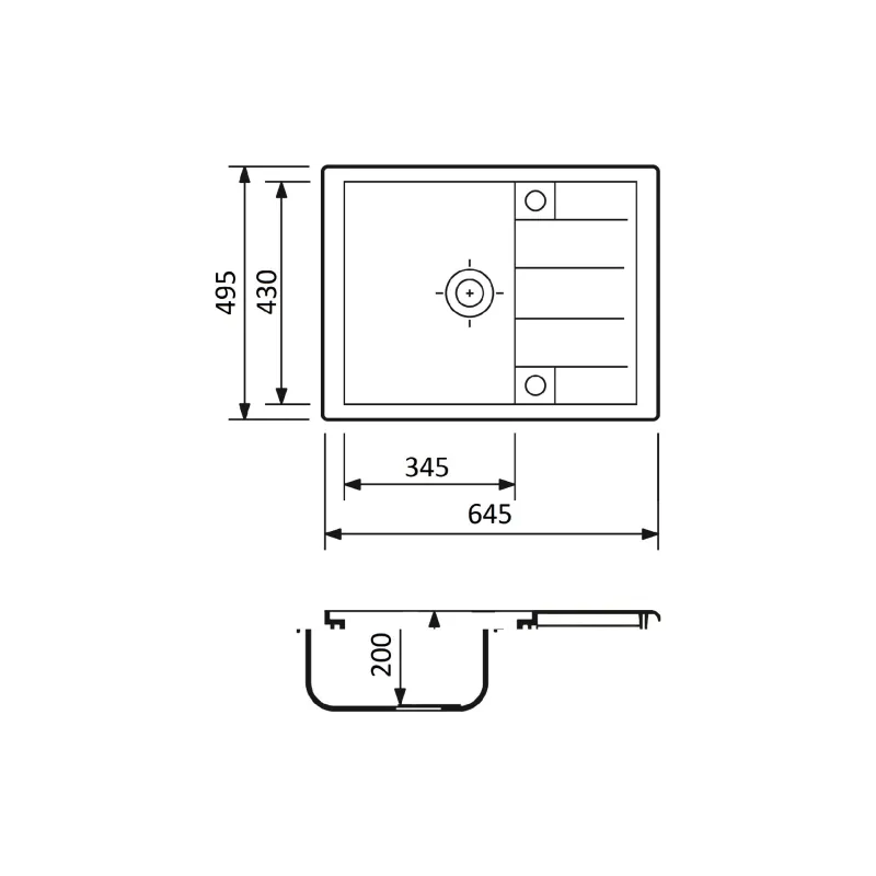 Кухонна мийка + змішувач Adamant Anila (182496910304), врізна, Grey