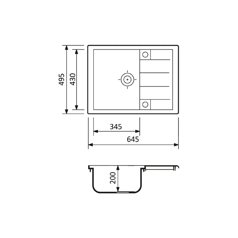 Кухненска мивка + смесител Adamant Anila, Black (182496910303)