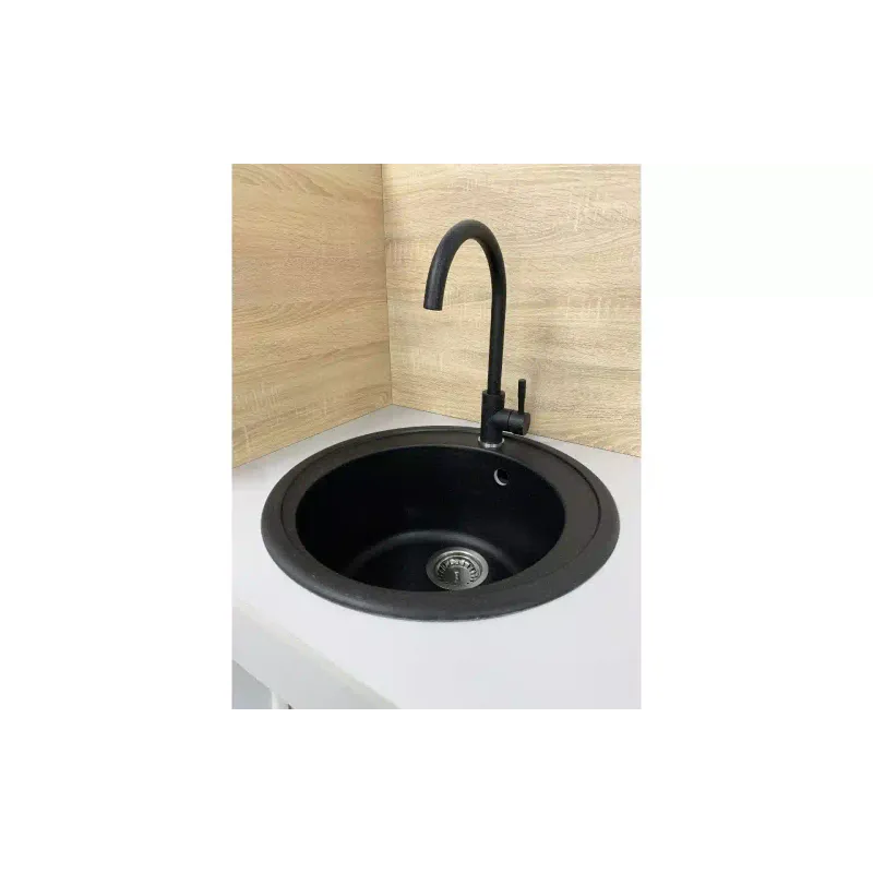 Konyhai mosogató + csaptelep Adamant Sun, Black (4824296910103)