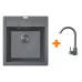 Fregadero de cocina + mezclador Adamant Brick, Grey (4824296209204)