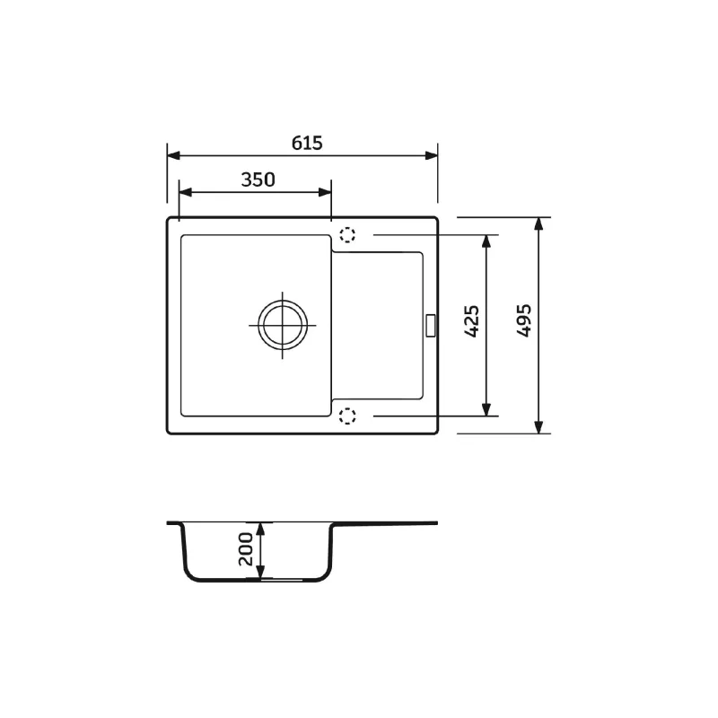 Mosogató Adamant Minimal, Old Stone (1824296102310)