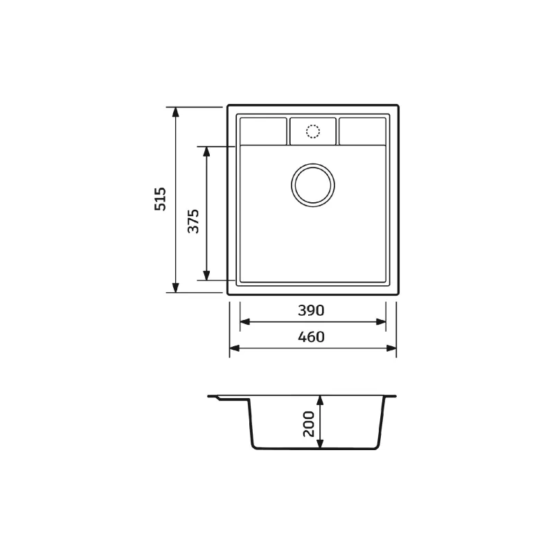 Νιπτήρας κουζίνας Adamant Brick, Grey (4824296101204)