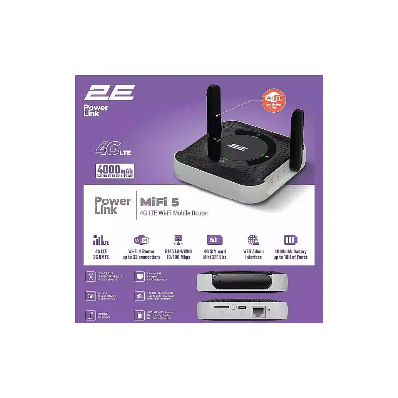 Roteador móvel 2E 4000 mAh (794300866700)