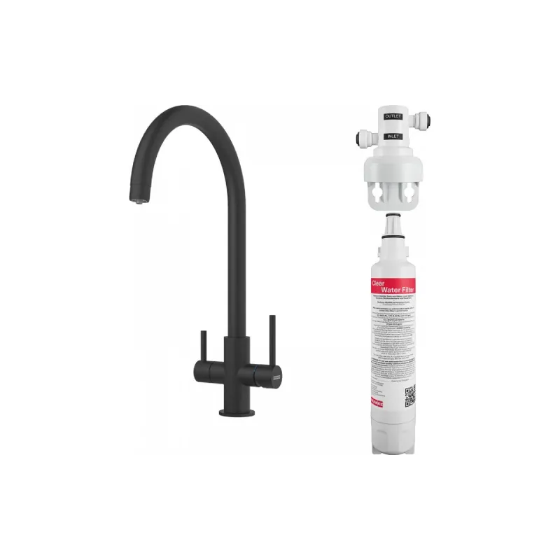 Kuhinjska pipa Franke Lina Clear Water, Matte Black (160.0702.681)