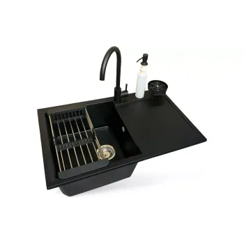 Fregadero de cocina + mezclador Adamant Horizon, Anthracite (4824296106315)