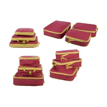 Ein Set Hüllen zum Verpacken von Dingen Tucano Piego Travel 3 in 1, Bordeaux (BPG-SET-BX)