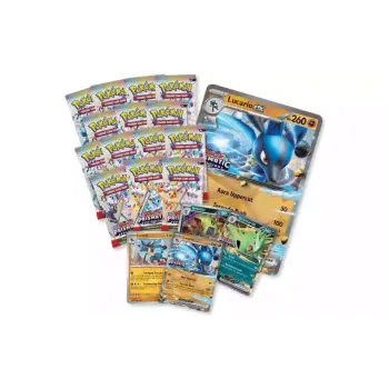 Pokemon Pokemon TCG Scarlet & Violet Prismatic Evolutions Lucario Ex & Tyranitar Ex Premium Collection Box (196214130029)