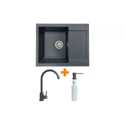 Кухонная мойка + смеситель + дозатор Adamant Minimal (1824296902310)