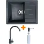 Konyhai mosogató + csaptelep + adagoló Adamant Anila, Graphite (182496900313)