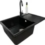 Konyhai mosogató + csaptelep + adagoló Adamant , Black (4824296104503)
