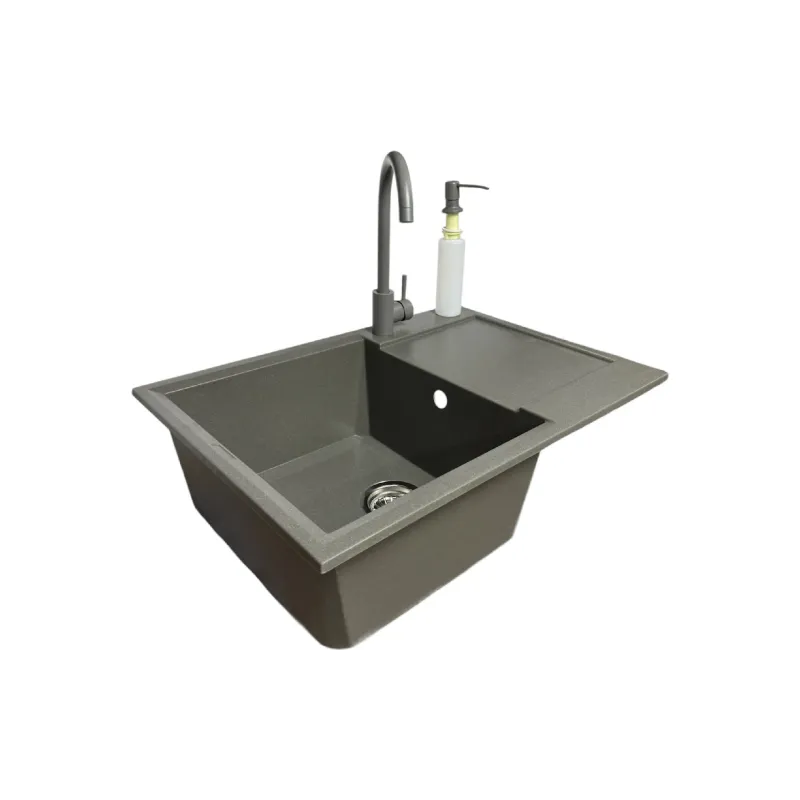 Konyhai mosogató + csaptelep + adagoló Adamant Horizon Medium, Grey (4824296104504)