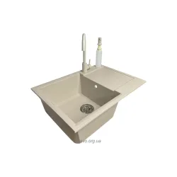 Νιπτήρας κουζίνας + βρύση + διανομέας Adamant Horizon Medium, Avena (4824296104506)