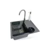 Fregadero de cocina + grifo + dispensador + enjuagador de vasos + colador Adamant Minimal, Grey (4824296106404)