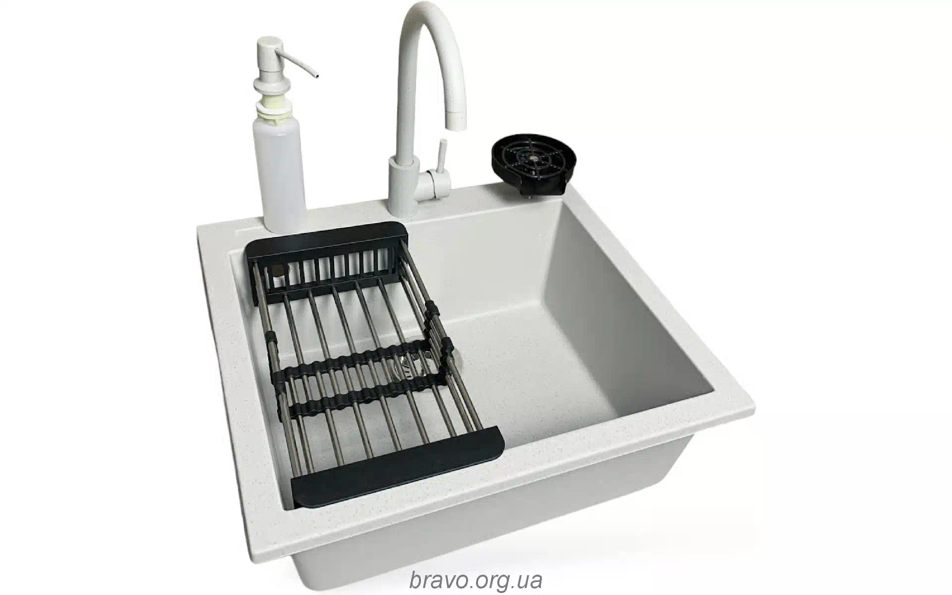 Kitchen sink + faucet + dispenser + glass rinser + colander Adamant Univer (4824296106610), Old Stone Kitchen sink + faucet + dispenser + glass rinser + colander Adamant Univer (4824296106610), Old Stone