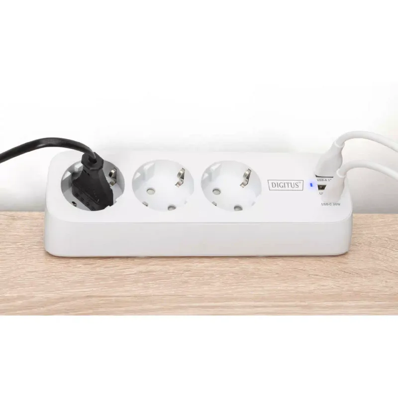 Блок розеток Digitus Office (DA-70626), 1.5 м, White