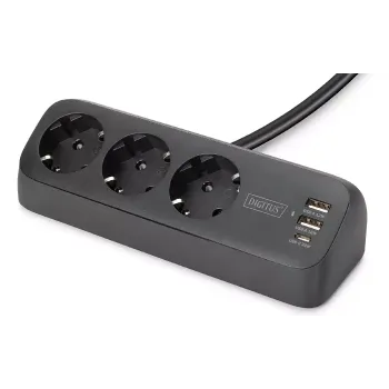 Socket block Digitus Office, Black (DA-70625)