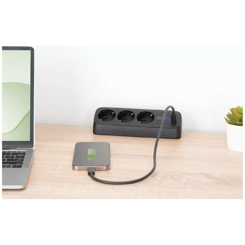 Socket block Digitus Office, Black (DA-70625)