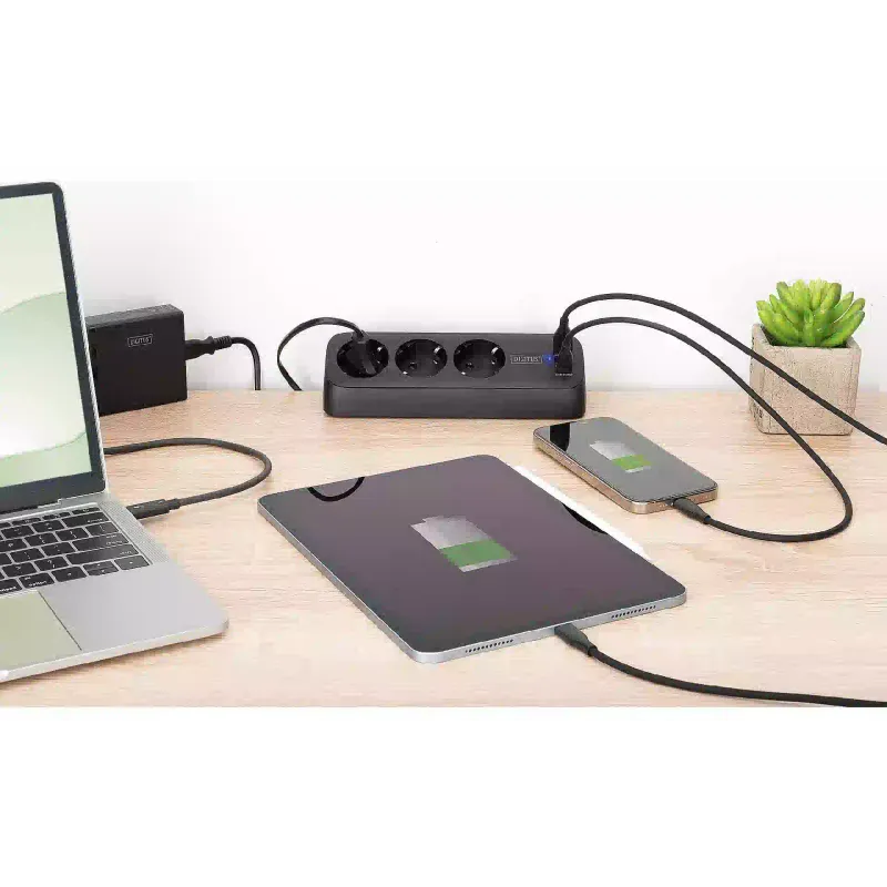 Socket block Digitus Office, Black (DA-70625)
