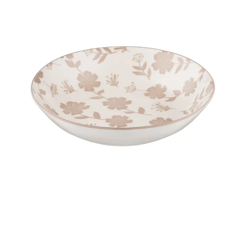 Plato de sopa Ardesto Ravenna, White/Beige (AR1320R)
