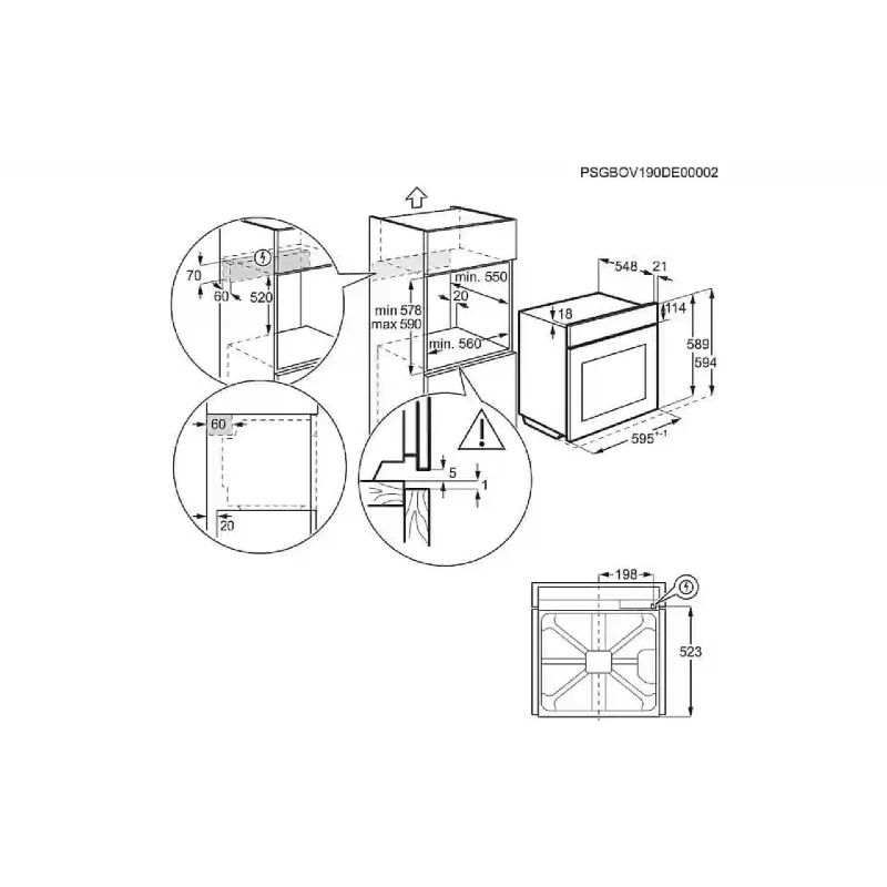 Pečica Electrolux, White (LOE8F38V)