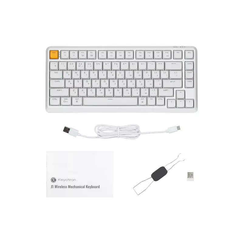 Teclado mecânico Keychron, White (J1-Q4-UA)