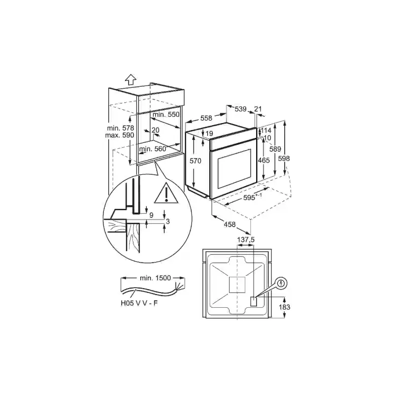 فرن Electrolux, Black (LOF4P06BK)