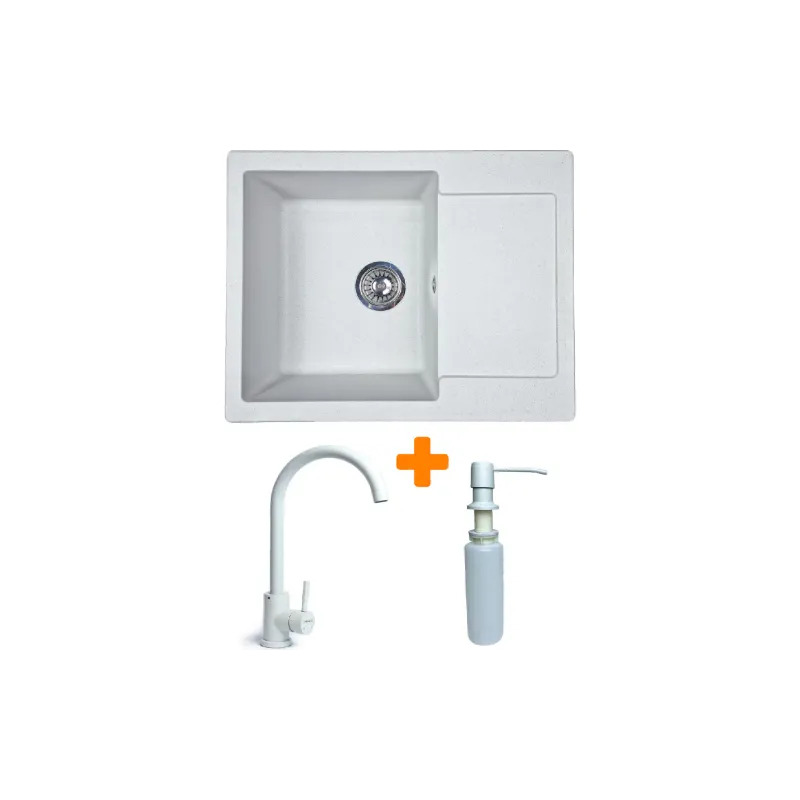 Kuhinjsko korito + pipa + dozator Adamant Minimal, Old Stone (1824296902310)