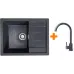 Fregadero de cocina + mezclador Adamant Anila, Graphite (182496910313)