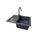 Fregadero de cocina + mezclador Adamant Anila, Graphite (182496910313)