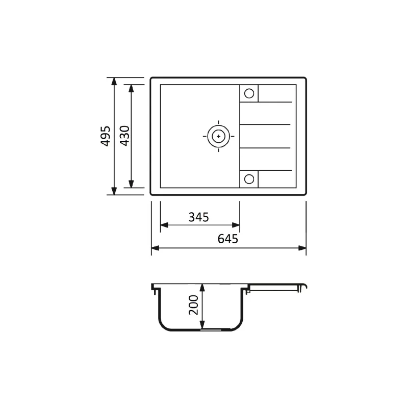 Küchenspüle + Wasserhahn + Spender Adamant Anila, Sahara (182496900302)