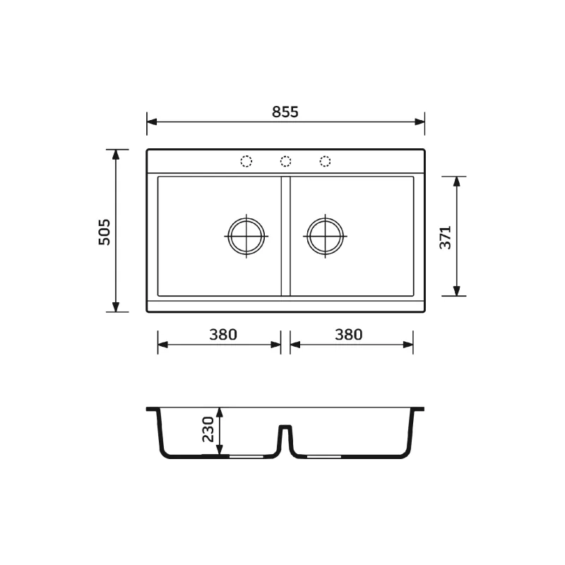 حوض المطبخ + صنبور + موزع + غسالة أكواب + مصفاة Adamant Similar, Old Stone (4824296106510)