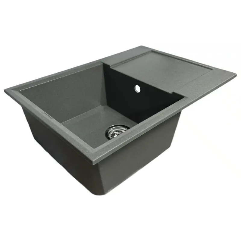 Konyhai mosogató + csaptelep + adagoló Adamant Horizon Medium, Grey (4824296104504)