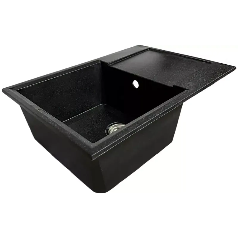 حوض المطبخ + صنبور + موزع Adamant , Black (4824296104503)