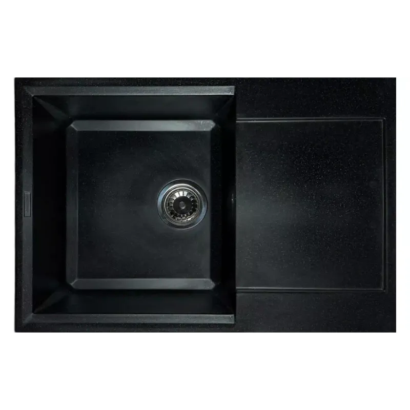 حوض المطبخ + صنبور + موزع Adamant , Black (4824296104503)