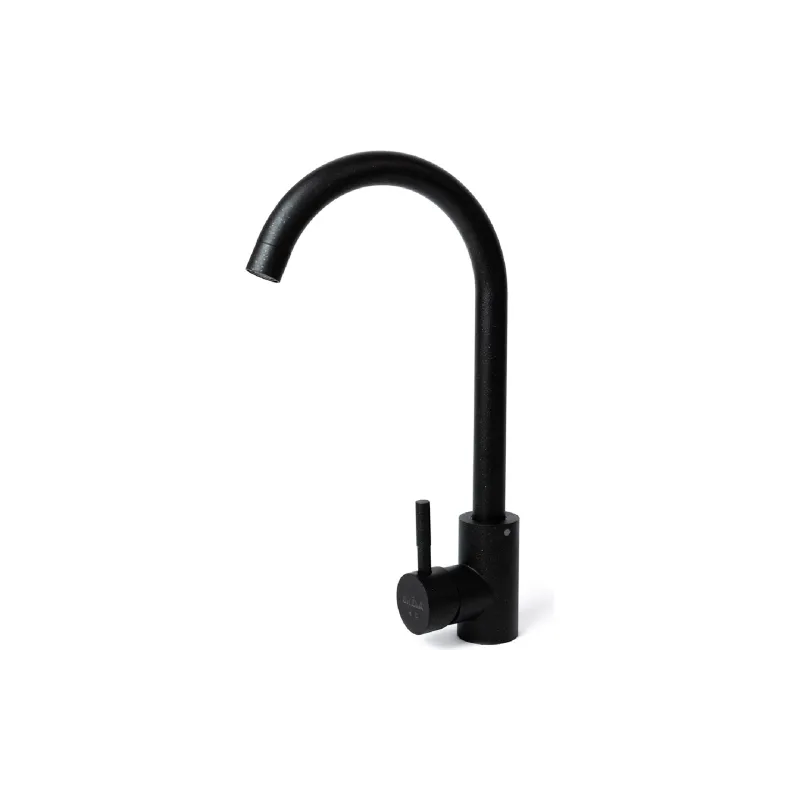 Küchenspüle + Wasserhahn + Wasserspender + Glasspülbecken + Sieb Adamant Minimal, Black (4824296106403)