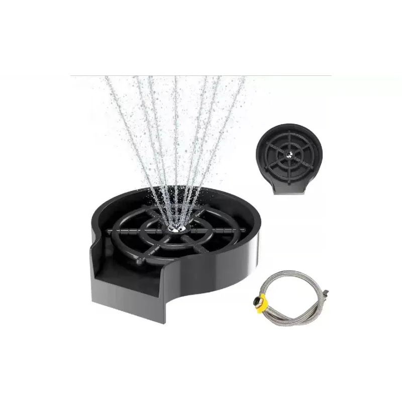 Küchenspüle + Wasserhahn + Wasserspender + Glasspülbecken + Sieb Adamant Minimal, Black (4824296106403)