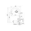 Кухненски кран Franke Lina J Clear Water 2.0, Matte Black (120.0730.807)