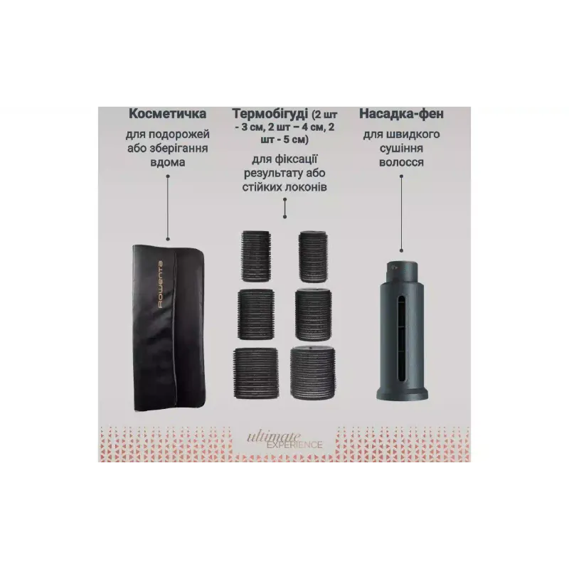 Фен-щітка Rowenta Air Rotate (UB9920E0), 1300 Вт, Black