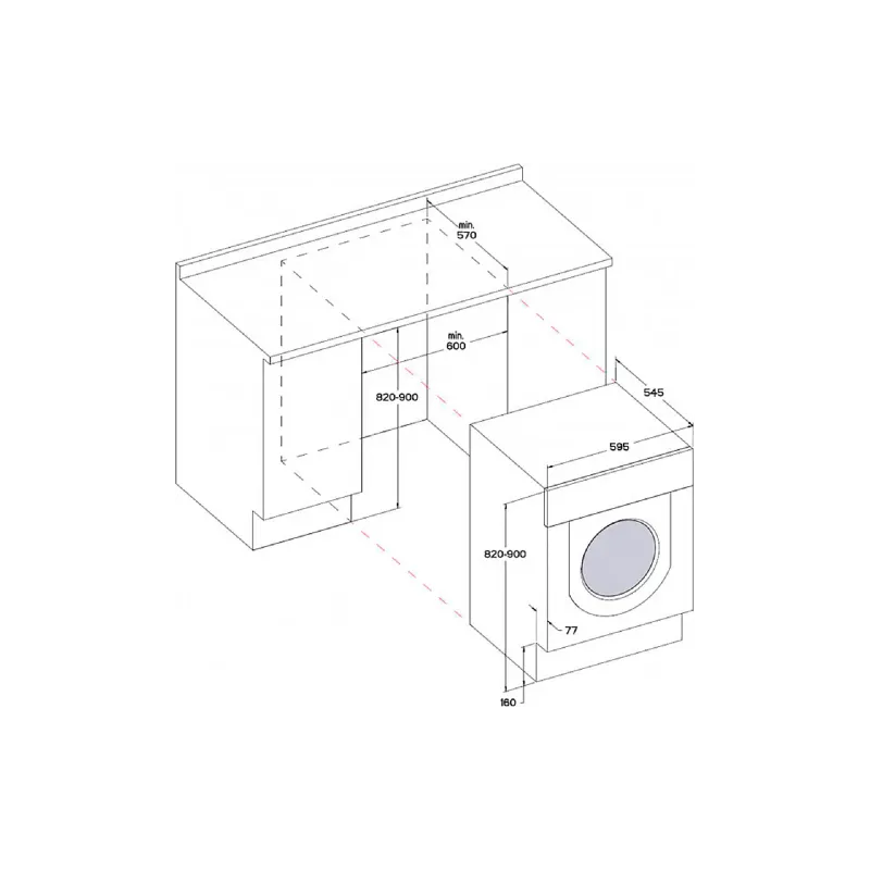 Прально-сушильна машина Whirlpool (BIWDWG75148UA), White