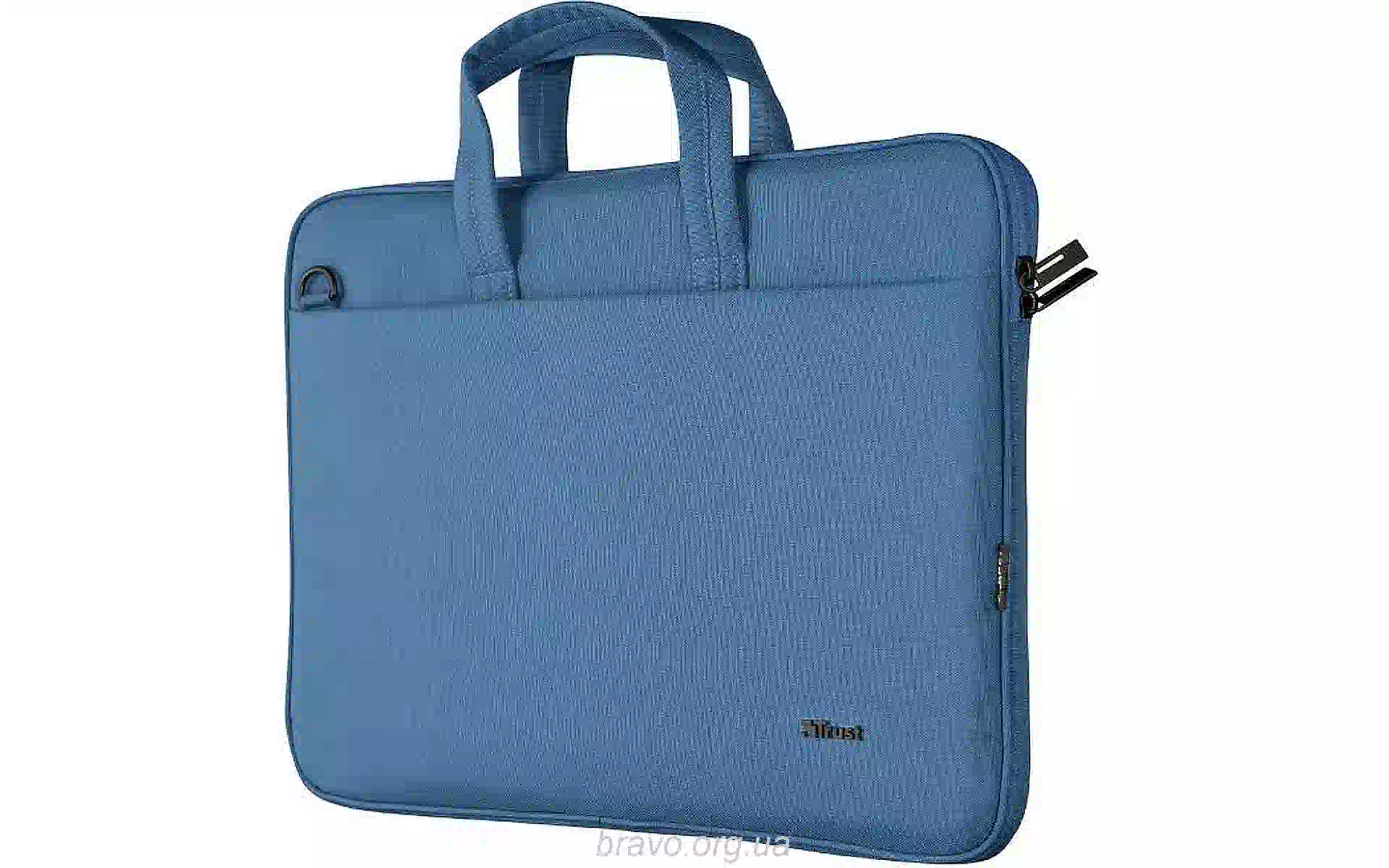 Чанта за лаптоп Trust Bologna Slim Laptop Bag, Blue (24448) Чанта за лаптоп Trust Bologna Slim Laptop Bag, Blue (24448)