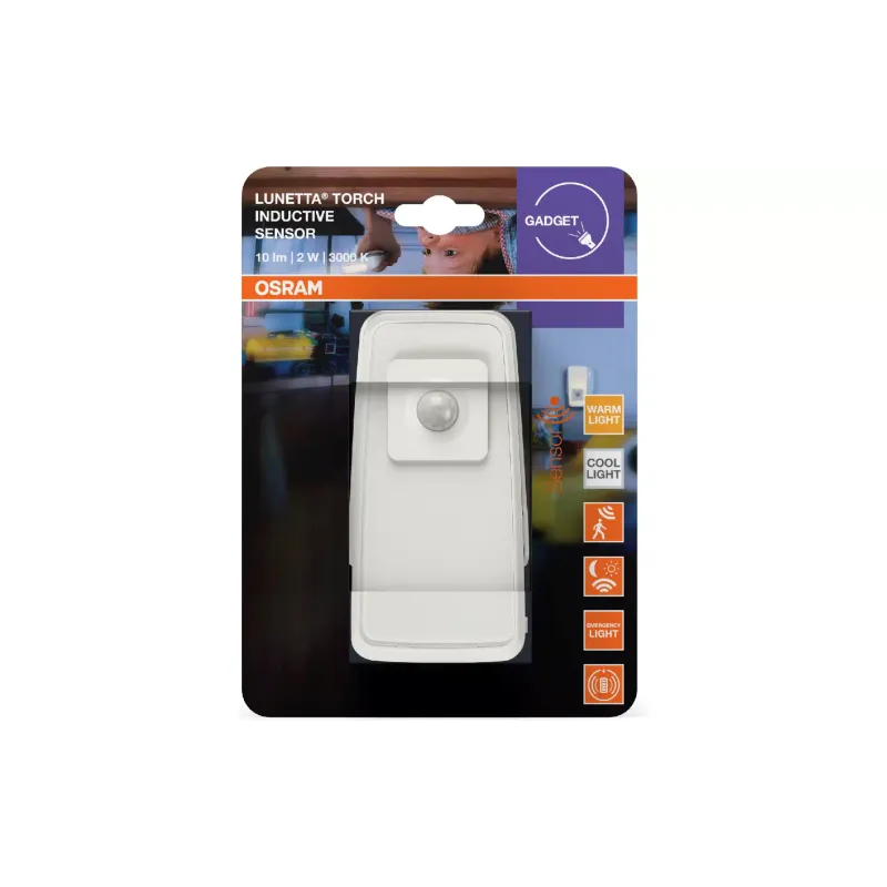 Éjszakai fény akkumulátorral Osram Lunetta Torch Inductive, White (4099854530739)