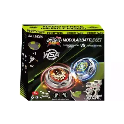 Въртяща се пумпала Auldey Infinity Nado VII Pro Series Modular Battle Set Thunder Shadow Hunter vs Fiery Blast Wheel (EU664181)