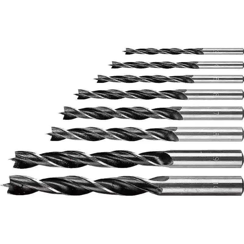 Набір свердел по дереву Graphite (54T575), 3 - 10 мм, 8 шт