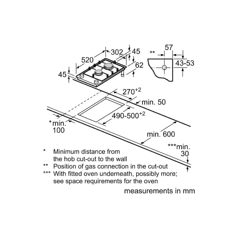 Варильна поверхня Siemens (ER3A6BI40), газ на склі, Black